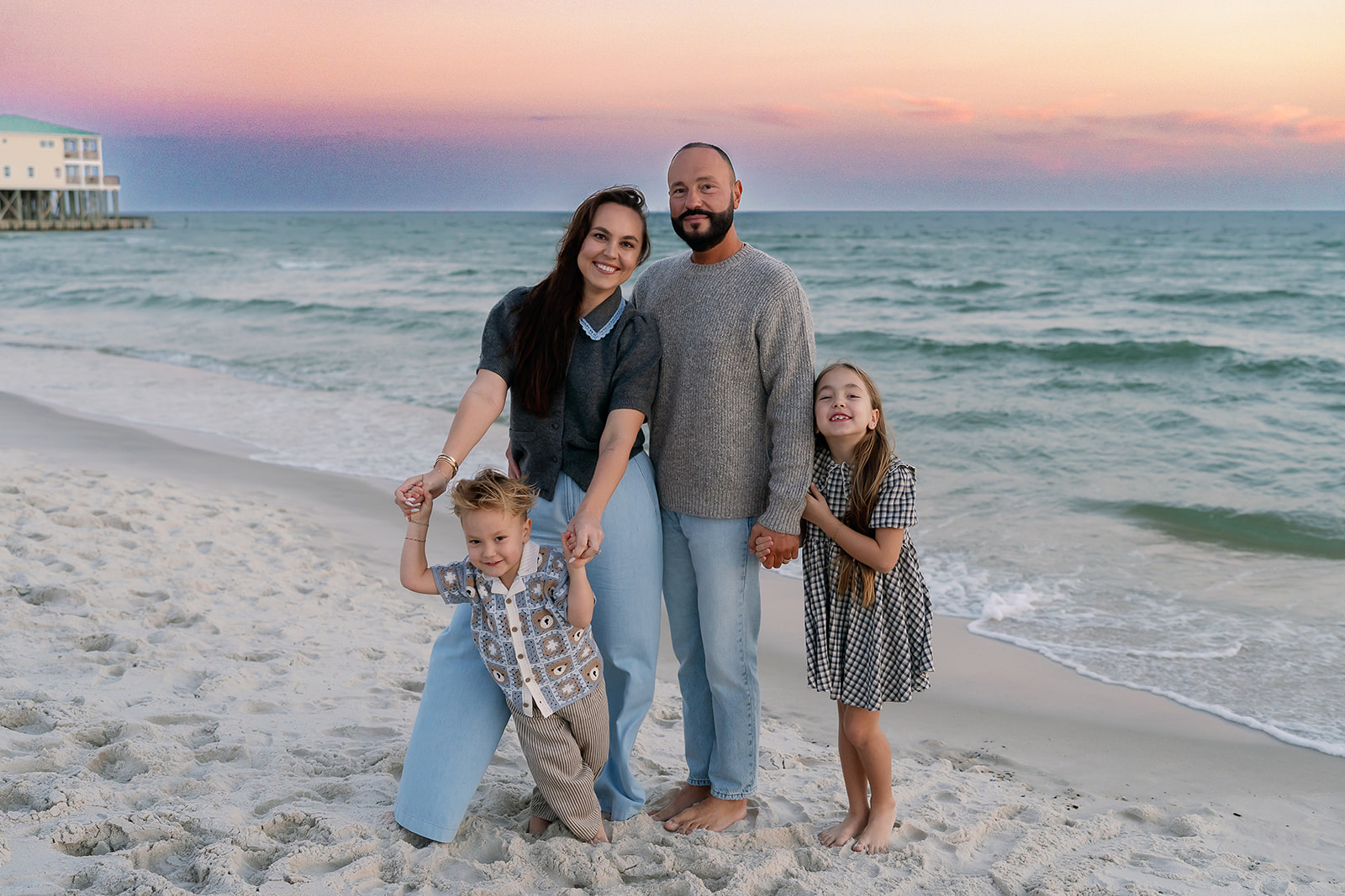 Lyutikova family, Dauphin Island