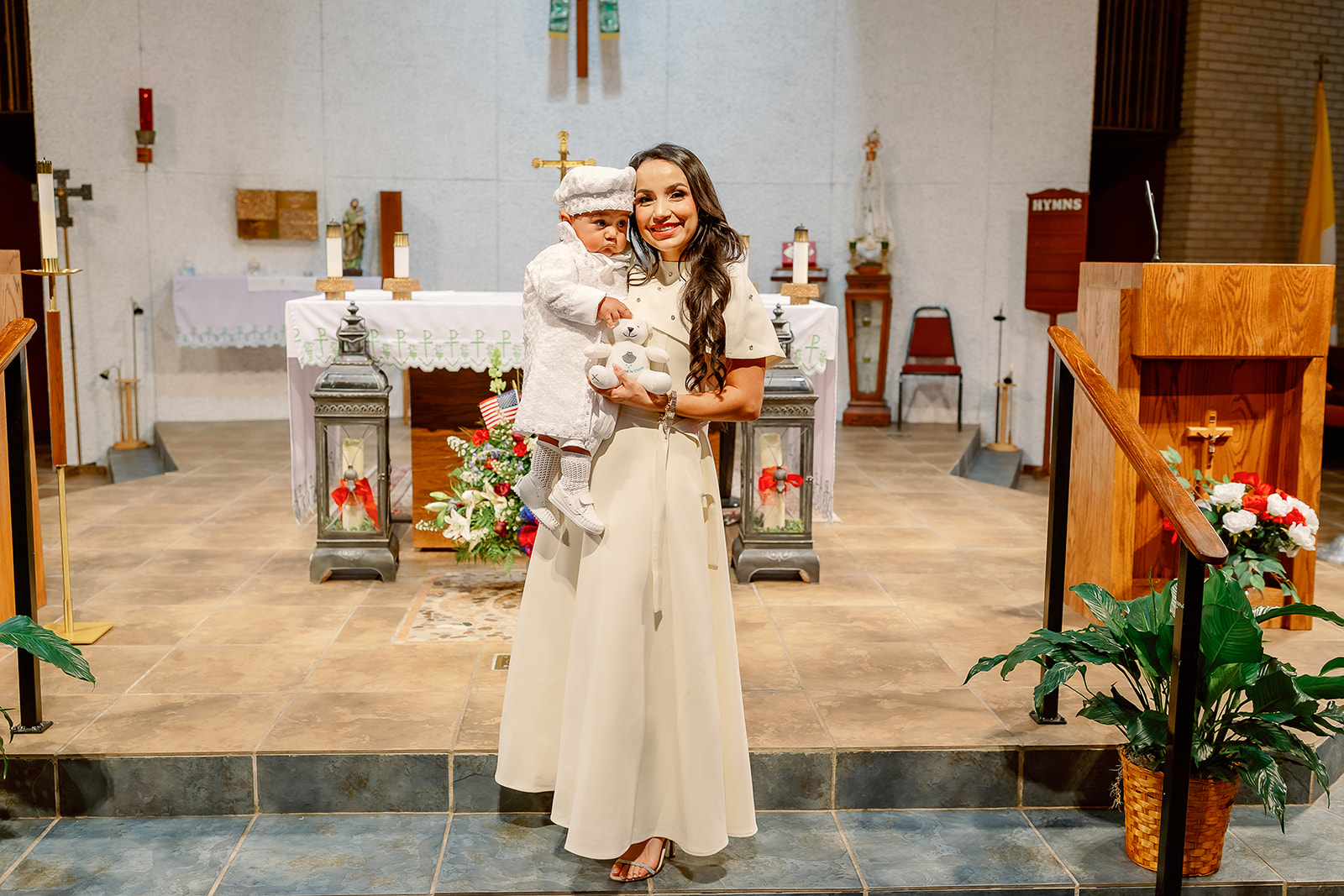 Trevino baptism at Sacred Heart Church in Pascagoula and The Old Place in Gautier