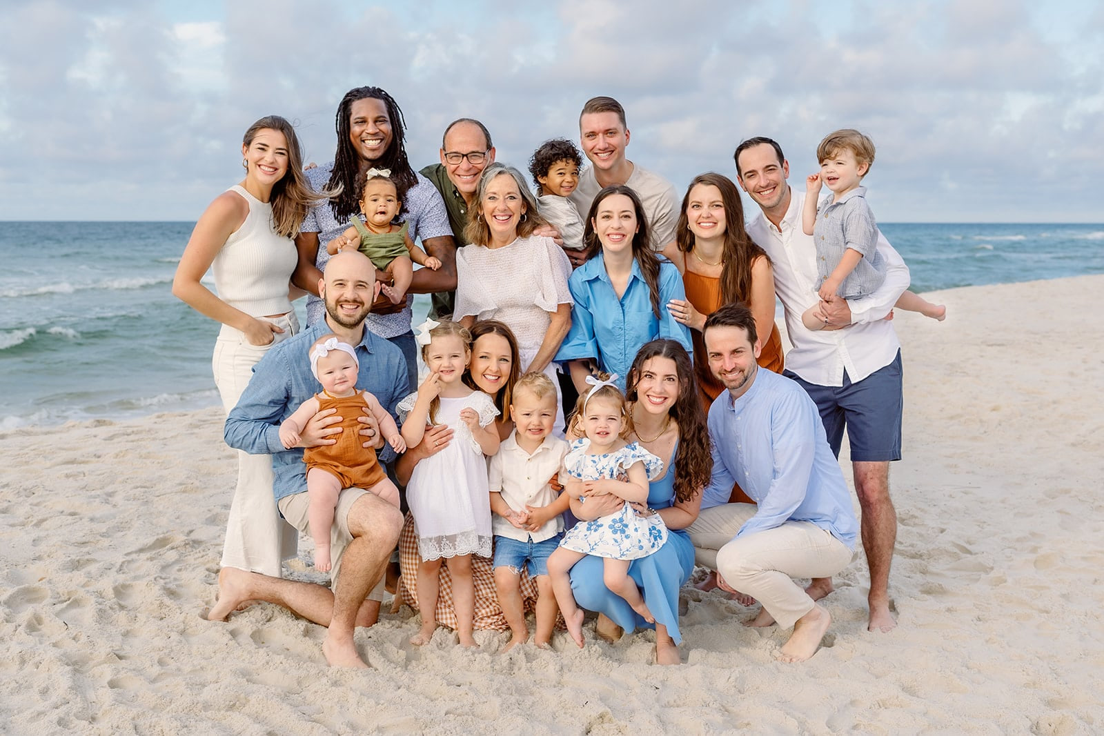 Allen family on the beach at Fort Morgan