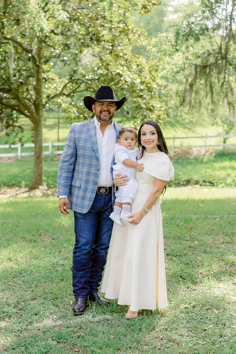 Trevino family after the baptism, The Old Place in Gautier