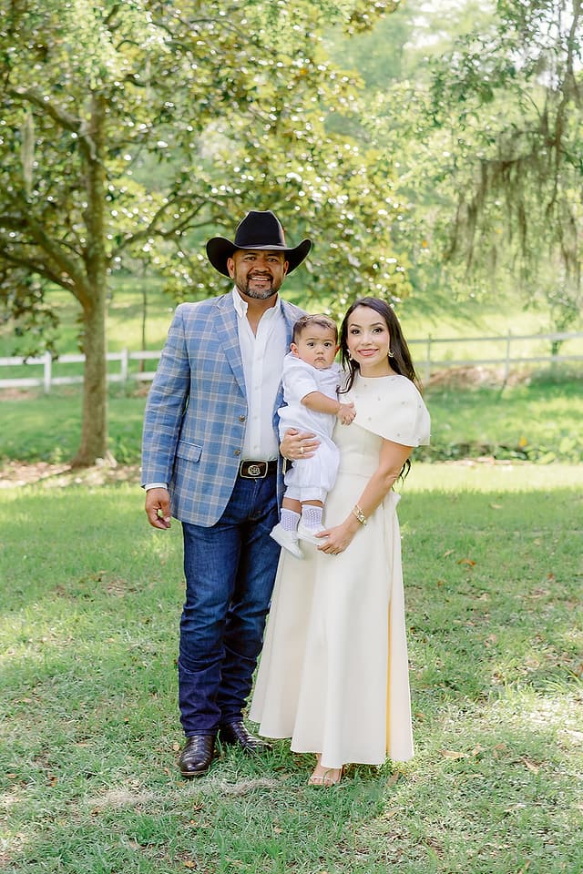 Trevino family after the baptism, The Old Place in Gautier